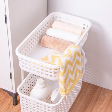 夾縫疊疊洗衣收納籃 (S) 無