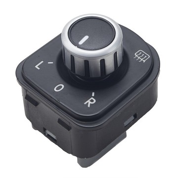 汽車側視鏡開關旋鈕  黑色 適用於VW Jetta Golf 5 6 MK5 MK6 1個