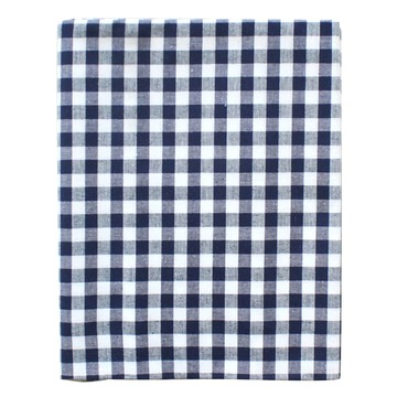 REUHOME 原紗染色格紋布料 100%棉  110 x 90cm  海軍藍  1個