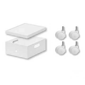 收納文件整理箱 方號矮款 32 x 25.3 x 12cm  1個  方號矮款 白色