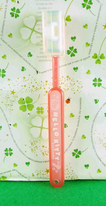 【震撼精品百貨】Hello Kitty 凱蒂貓 造型橡皮擦-桃牙刷 震撼日式精品百貨