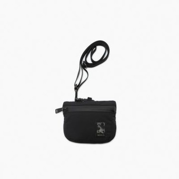 agnes b.Voyage Trip 多功能 尼龍 斜背包 黑色