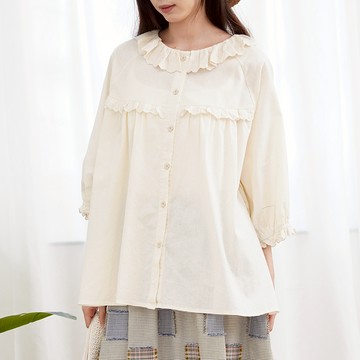 刺繡小翻領襯衫559986