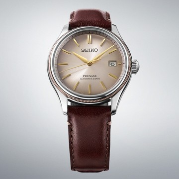 SEIKO 精工 Presage 永恆皮藝優雅經典機械男錶-棕/40.2mm 6R55-00R0J(SPB529J1)