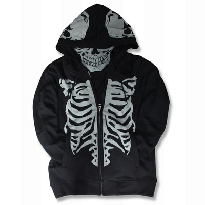 MARS♡REAL MARS リアルマーズ ゼブラ柄スカルパーカーワンピ ドクロ スカルパーカー ドクロ パーカ SKULL BONE PARKA ロック