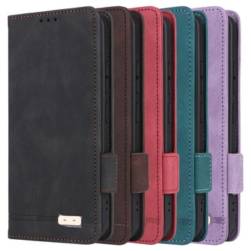 適用Samsung 三星 Xcover7手機套翻蓋多卡槽五金磁吸扣復古商務對吸皮套素面書本式手機殼