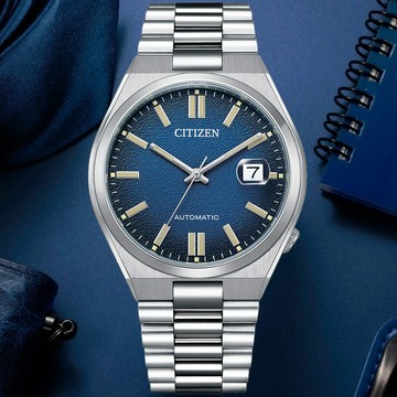 CITIZEN星辰 Mechanical系列 青春撞色 簡約機械腕錶 40mm/NJ0151-88L
