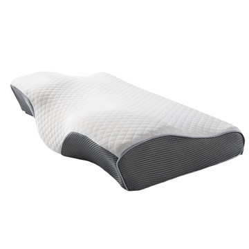 3baby 三個寶 蝶形太空記憶棉枕頭  白色/灰色  60 x 34 x 6~12cm  1個