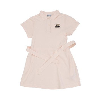 BURBERRY Kids 腰間蝴蝶結小熊粉色洋裝