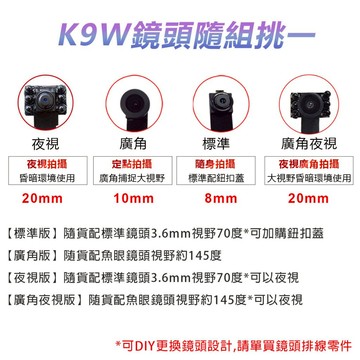 家護保｜25年式專用 K9W無線針孔攝影機零件【針孔/廣角/夜視 鏡頭排線 鈕扣蓋組 配件】無主機 耗材賣場