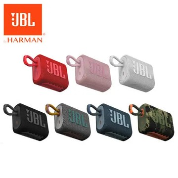 黑色 JBL GO 3 可攜式防水藍牙喇叭