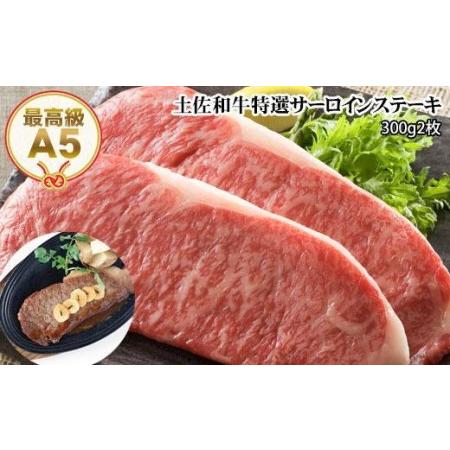 ふるさと納税 土佐和牛A5特選サーロインステーキ300g×2枚セット　牛肉 高知県高知市