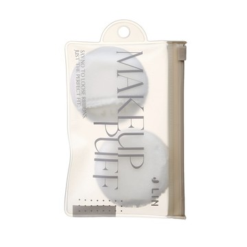 J-lin 日本蜜粉撲2入-鵝絨圓型(BG-564)