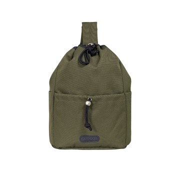 【OUTDOOR】慢活宣言14吋電腦束口單肩背包-卡其綠 OD163106KG