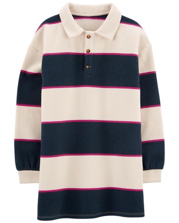 Kid Fleece Rugby Sweatshirt Dress