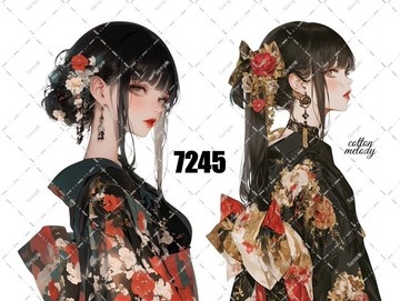 original sticker no.7245 人物貼紙 原創貼紙 人物貼紙 女孩貼紙 原創人物貼紙