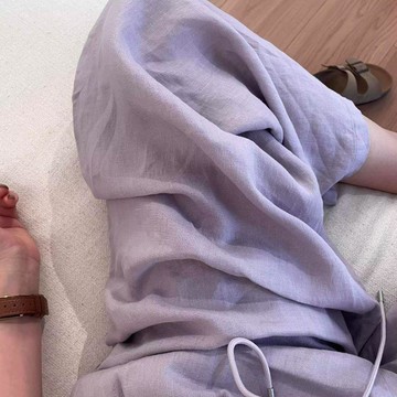 【台灣出貨】休閒直筒長褲 棉麻亞麻 顯高顯瘦曲線 小個子女裝矮個子穿搭 氣質日常實用必備 輕薄透氣涼感 舒適親膚