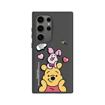 Galaxy S24 Ultra SolidSuit 黑 - 迪士尼-小熊維尼 Disney Winnie The Pooh - 維尼、小豬和蜜蜂