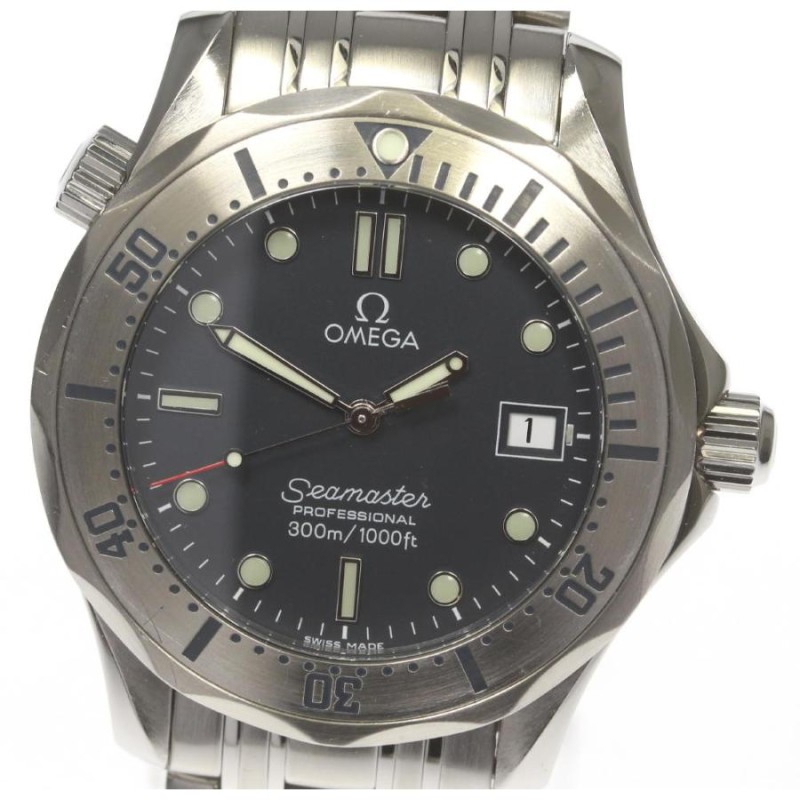 ☆良品【OMEGA】オメガ シーマスター300ｍ デイト 2562.80 クォーツ ボーイズ | LINEショッピング