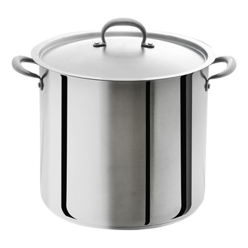 BUFFALO 牛頭牌 304不銹鋼深型雙耳湯鍋 19.2L  1個  30cm  銀色