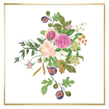 Boluo 菠蘿選畫所 野薔薇 APFP4403G 40 x 40cm 畫框 藝術掛畫  金色