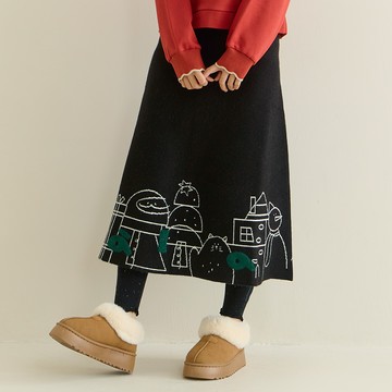 a la sha 拆禮物過聖誕針織裙