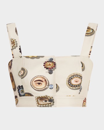 Saint Tropez Ivory Lovers Eyes Crop Top