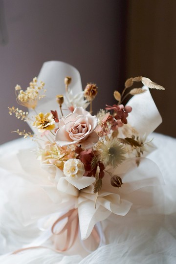 咖啡奶茶永生玫瑰花束 乾燥花 永生花 生日禮物 告白花束 七夕