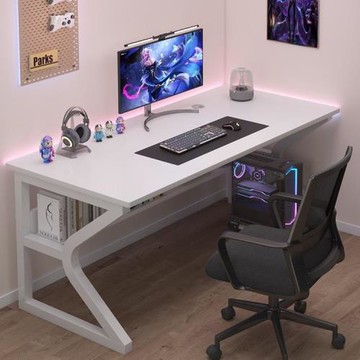 電腦桌臥室家用工作臺學生學習書桌書架一體桌簡易辦公室辦公桌子