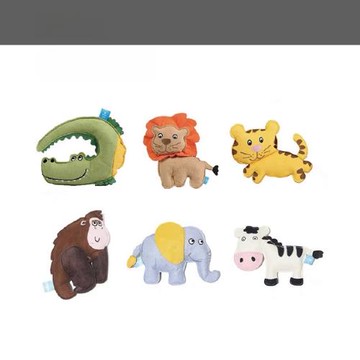 狗狗玩具Qmonster啃咬磨牙發聲毛絨解悶中小型犬動物家族貓狗通用