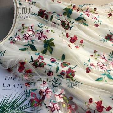 時尚原創品質紗裙 氣質重工刺繡裙A字垂感多層網紗裙半身裙中長裙