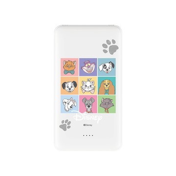【正版授權】Disney Cats And Dogs-貓狗九宮格雙線快充10000mAh行動電源