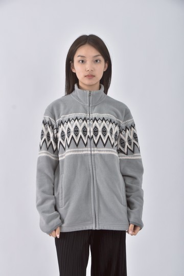 (L) uniqlo質感高領灰色外套