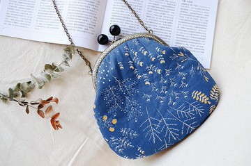 |夜來香| 斜背鏈條 黑色圓珠口金包 斜背包