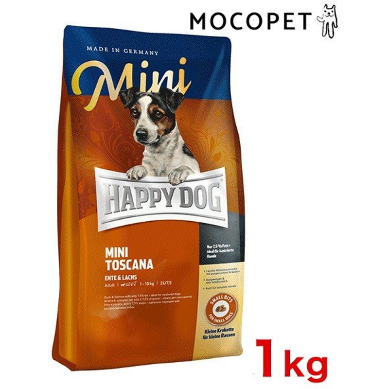 ハッピードッグ[HAPPY DOG] スプリーム ミニ トスカーナ 1kg /肥満 避妊・去勢 小型犬 成犬〜シニア犬用 ワールドプレミアム  ドッグフード #w-157507-00-00 通販 LINEポイント最大0.5%GET | LINEショッピング