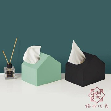 紙巾盒簡約抽紙盒客廳家用可愛桌面餐巾紙盒【櫻田川島】