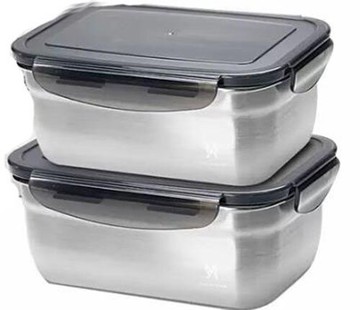 [COSCO代購6] W136606 JVR 不鏽鋼保鮮盒含蓋8件組 方形 1100毫升