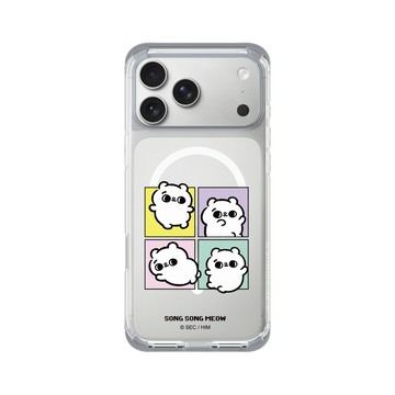 iPhone 17 Pro Max ClearX (MagSafe 兼容) 霜透灰 - 爽爽貓 Song Song Meow by SECOND - 四格