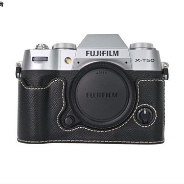 富士XT50數碼 相機包  皮套 xt50專用相機 保護套 真皮底座半套輕便原裝【不是相機！是相機配件】