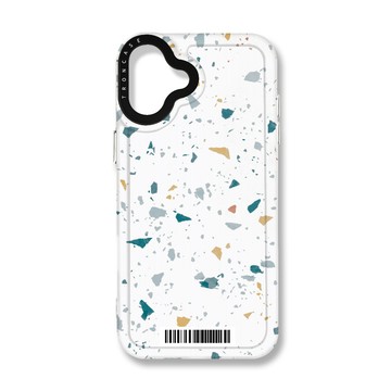 iPhone 16 Plus 殼 TRON iPhone 16 PLUS 彩色幾何小磨石子A款  載具 MAGSAFE 磁吸 太空殼 透白款 手機殼