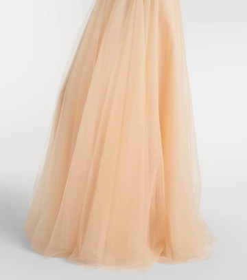 Costarellos Lucasta georgette bustier gown