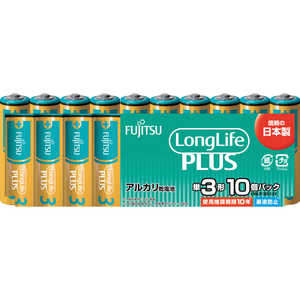 富士通 FUJITSU 富士通アルカリ乾電池単3LongLifePlus10個パック LR6LP10S