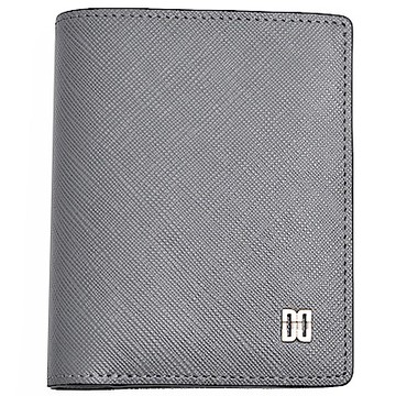 DAKS 防刮皮革經典品牌DD LOGO卡片機能短夾(灰色)