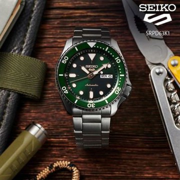 SEIKO 精工 5 Sports 系列潮藍機械錶 4R36-07G0G/SRPD63K1-綠/42.5mm ˍSK040