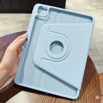 【台灣現貨】旋轉式帶筆槽保護套 iPad保護殼 360旋轉 適用iPad 10 9 Mini Air87 6 5 Pro