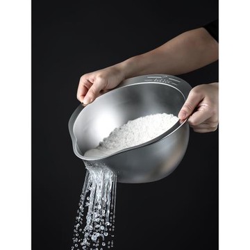 304不銹鋼淘米盆洗米篩籃洗菜盆瀝水籃可掛瀝水器食品級淘米神器