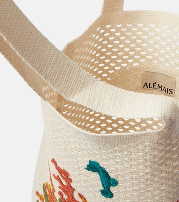 Alémais Splash appliqué crochet tote bag