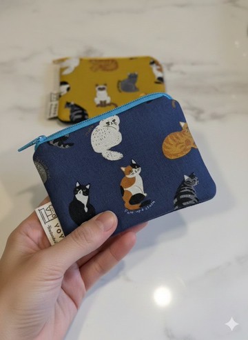 YoYo喵喵零錢包 貓貓文青布包