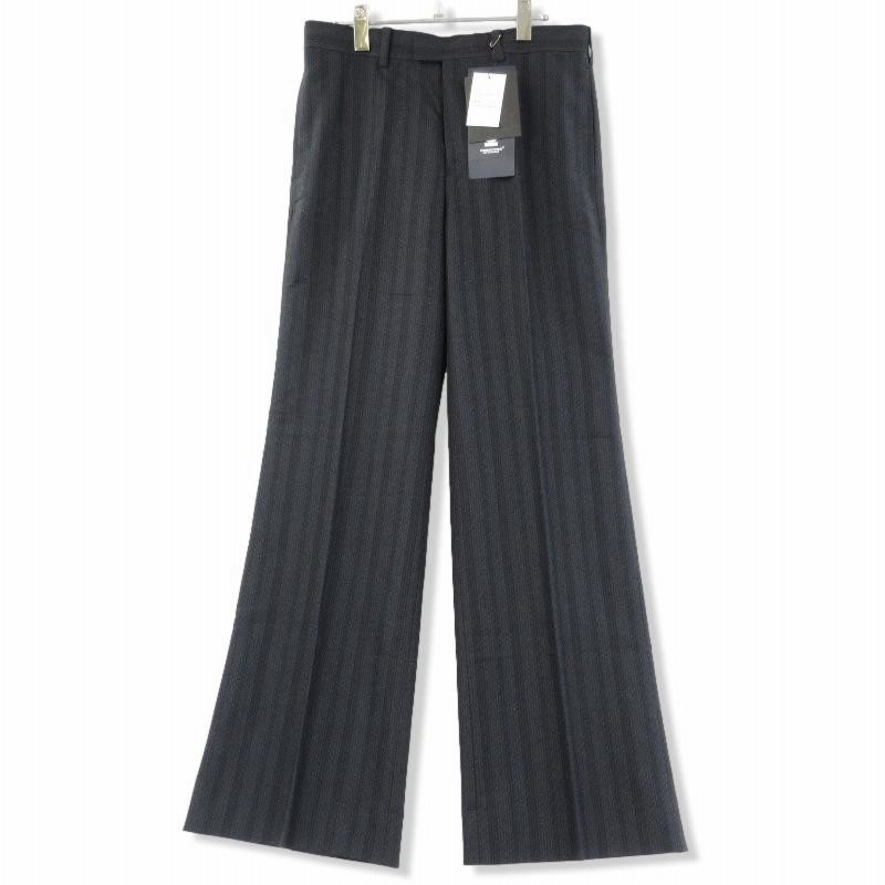 未使用 UNDERCOVER アンダーカバー 20SS striped wide-leg tailored trousers UCY4502-1  ワイド スラックスパンツ 黒 2 メンズ 中古 70012403 | LINEブランドカタログ