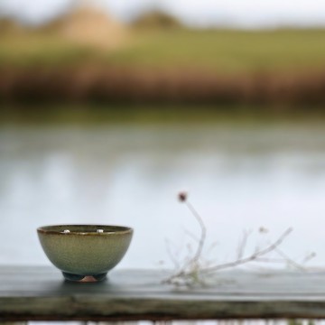 【唯一手作】柴燒 湖心款待杯 LH006